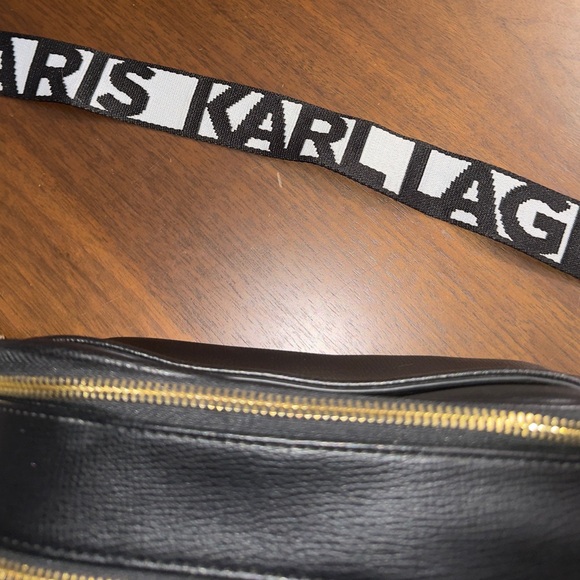 Karl Lagerfeld Black Travel Crossbody with Logo Strap - Picture 8 of 15